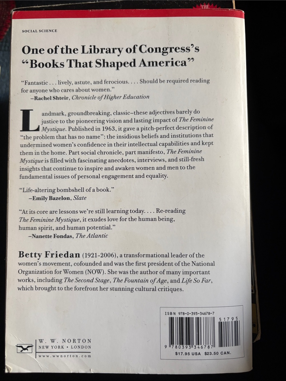 The Feminine Mystique by Betty Friedan - White Cover - Picture 2 of 2
